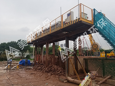 中鐵二局廣州地鐵打樁泥漿處理